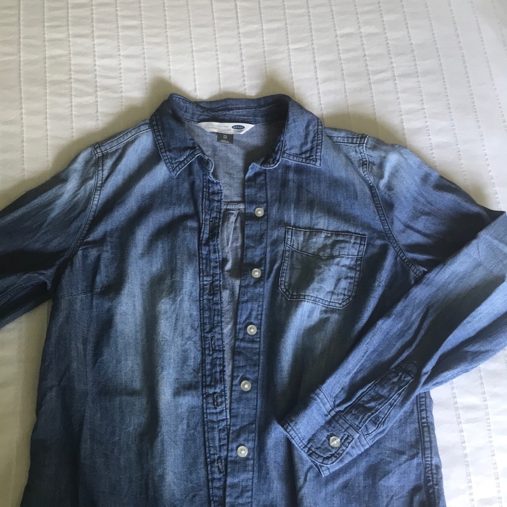 Denim button up shirt from old navy